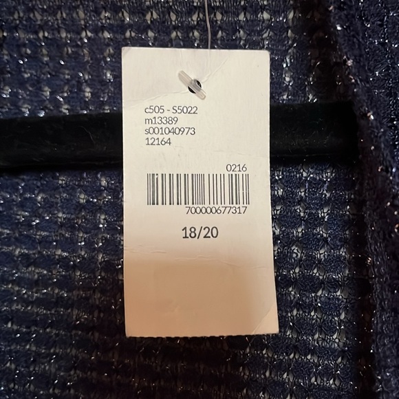 Lane Bryant Cardigan 18/20 Plus Open Front Lightweight Cardi Blue Sweater NWT - Picture 6 of 13